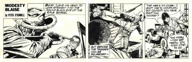 Enric Badia Romero | Summer Sale (Ends August 31) // Modesty Blaise – Original daily strip #2614 – Romero | Origin Of Comics