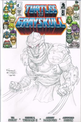 Freddie E. Williams II | Shredder Bust SketchLimited Ed. Turtles of GrayskullBlank | Freddie E. Williams II