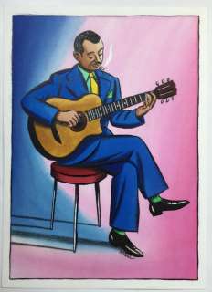 Loustal | Disegno originale  - Django Reinhardt Ill  - New Yorker  - (2004) | Catawiki