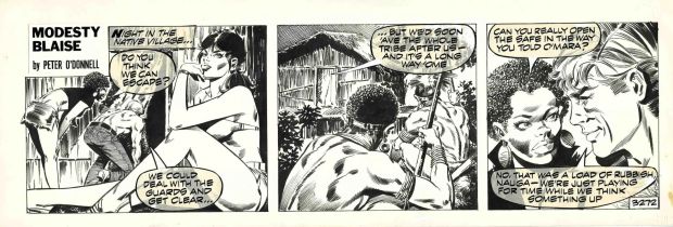 Enric Badia Romero | Modesty Blaise: The Iron God – Original daily strip #3272 – Romero | Origin Of Comics