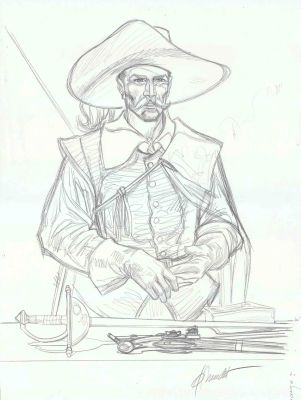 Joan Mundet | Original drawing – El Capitán Alatriste – Mundet | Origin Of Comics