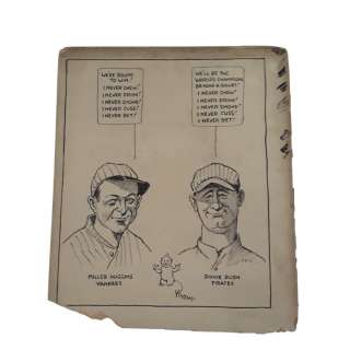Vintage Baseball Original Art Yankees Pirates Anti-Chew | Hess Fine Auctions