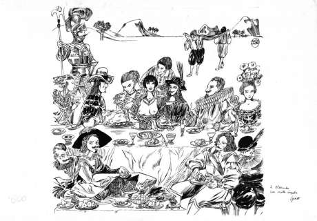 21: GUIDO CREPAX, Il banchetto seicentesco | Little Nemo