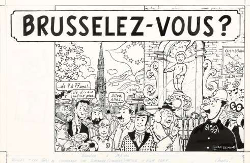 De Moor (Johan) | Brusselez-vous ?, illustration à l’encre de… | AZ auction