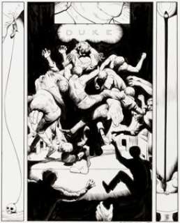 Paul Chadwick Concrete: Odd Jobs "Body  Guard To A Mad Rock Star" Original Art (Dark Horse, 1989).... | Heritage