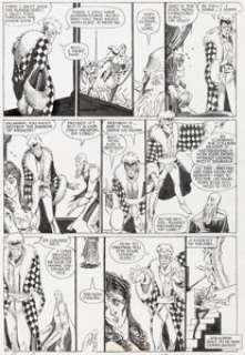 P. Craig Russell and Michael T. Gilbert  Elric #4 "The Ship Which Sails Over Land and Sea"  Page 22 Original Art (Pa... | Heritage