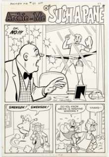 Al Hartley Archie and Me #60 Complete 5-Page Story Original Art (Archie, 1973). In "Such a Pane," Mr. - | Heritage