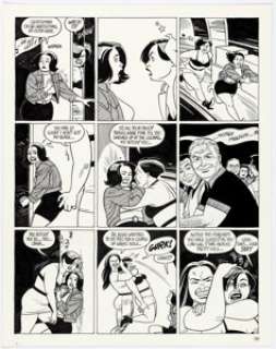 Jaime Hernandez Love and Rockets #47 Story Page 12 Maggie Original Art (Fantagraphics, 1995). Gina saves - | Heritage