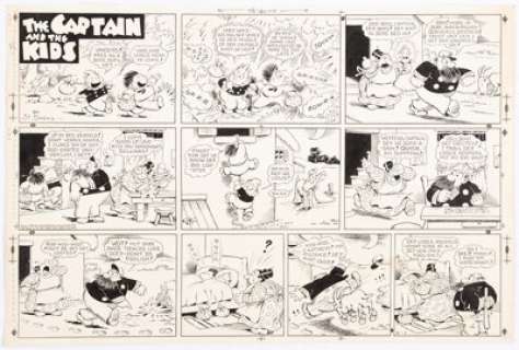 Rudolph Dirks The Captain and the Kids Sunday Comic Strip dated 8-3-47 (United Feature Syndicate, 1947). A bold - | Heritage