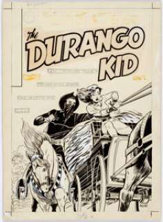 Dick Ayers Charles Starrett as the Durango Kid #18 Cover Original Art (Magazine Enterprises, 1952). A gorgeous - | Heritage