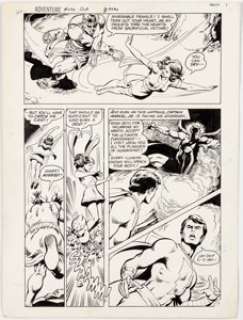 Don Newton and John Calnan Adventure Comics #492 Partial Story Original Art Group of 4 (DC, 1982). The entire - | Heritage