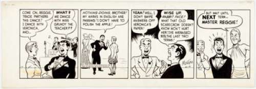 Bob Montana Archie Daily Comic Strip Original Art dated 6-19-46 (McClure Newspaper Syndicate, 1946).... | Heritage