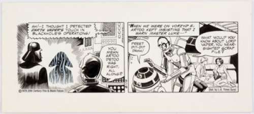 Russ Manning Star Wars Daily Comic Strip Original Art dated 6-14-79 (L. A. Times Syndicate, 1979).... | Heritage