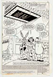 Rick Hoberg and Others Captain Carrot and His Amazing Zoo Crew!  #18 Partial Story Original Art Group of 6 (DC, - | Heritage