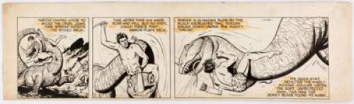 Dan Barry Tarzan Daily Comic Strip Original Art #2733 (United Feature Syndicate, 1948). Tarzan takes on a - | Heritage