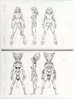 Keith Pollard Official Handbook of the Marvel Universe Master Edition Illustrations Original Art Group of 4 (Marve... (Total: 4 Original Art)