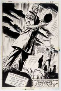 Bob Brown and Frank Giacoia (as Tom Sutton) Warlock #7 Splash Page 19 Doctor Doom Original Art (Marvel, 1973).... | Heritage