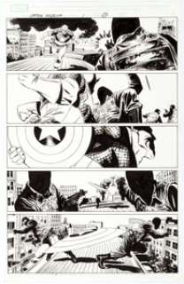 Steve Epting Captain America #1 Story Page 17 Original Art (Marvel, 2005).... | Heritage