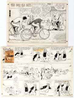 Jay Irving Pottsy and Other Artists Various Comic Strips Original Art Group of 4 (1960s).... (Total: 4 Original Art)