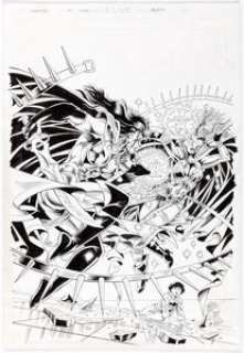 Rob Phipps and Jim Amash Mantra #19 Cover Original Art (Malibu, 1995)....