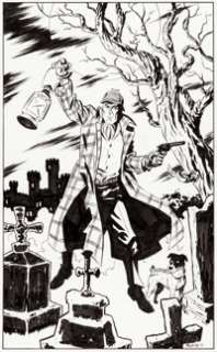 Ethen Beavers (as The Beave) - Sherlock Holmes Illustration Original Art (2011)....