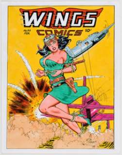 Bob Lubbers Wings Comics #90 Cover Recreation Original Art (1999).... | Heritage