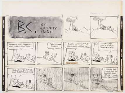Johnny Hart B.C. Sunday Comic Strip Original Art dated 11-5-61 (New York Herald Tribune, Inc., 1958).... | Heritage