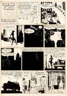  - Dale Messick Brenda Starr Reporter Sunday Comic Strip Original Art dated 9-13-42 1 Episode in 2 Pieces (Chicago Tr... (Total: 2 Original Art)