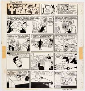 Chester Gould Dick Tracy Sunday Comic Strip Original Art dated 5-6-73 (Chicago Tribune Syndicate, 1973). ... | Heritage