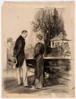  - Frederic Rodrigo Gruger The Saturday Evening Post Original Art for Anthony Wharton‘s "Miss Ashton‘s House" (Curtis...