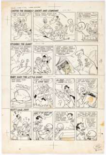  - Warren Kremer (attributed) - Casper, Stumbo the Giant, Baby Huey, and Mutt and Jeff House Ad Illustrations Original Art Group ...