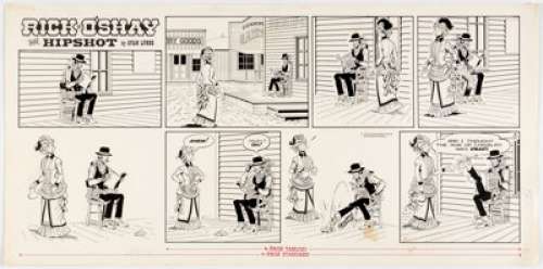 Stan Lynde Rick O’Shay Sunday Comic Strip Original Art, dated 3-11-73 (Chicago Tribune Syndicate, 1973). ... | Heritage