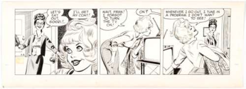  - Bob Oksner Soozi Daily Comic Strip Original Art dated 4-8-67 (Newspaper Syndicate, 1967)....