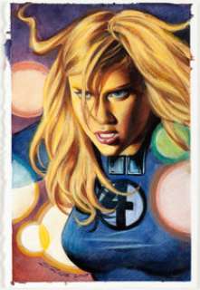  - Steve Rude - Jessica Alba as the Invisible Woman Painting Original Art (2018)....