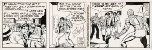 Larry Lieber and Stan Lee The Amazing Spider-Man Daily Comic Strip Original Art dated 2-27-1987 (The King Features... | Heritage