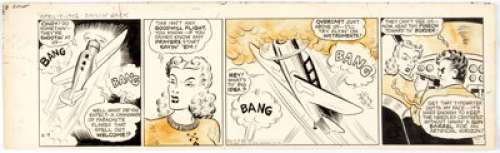 Zack Mosley Smilin’ Jack Comic Strip Original Art dated 4-7-42 (News Syndicate Co., Inc, 1942).... | Heritage