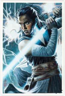 Steve Rude - Rey from Star Wars: The Force Awakens Illustration Original Art (2018).... | Heritage