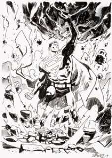  - Chris Samnee - Superman Specialty Illustration Original Art (2019). ...