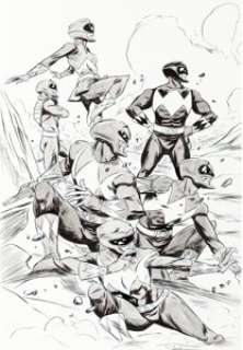  - Sanford Greene - Mighty Morphin‘ Power Rangers Illustration Original Art (c. 2010s)....