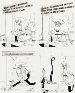 Don Martin MAD #130 Complete 1-Page Story "One Night In A Restaurant" Original Art (EC, 1969).... | Heritage