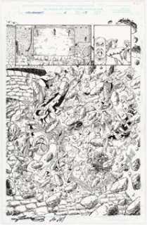 George Perez and Al Vey Avengers #2 Story Page 17 Original Art (Marvel, 1998).... | Heritage