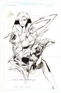 Samuel Clarke Hawbaker The Avengers #367 Pin-Up Original Art (Marvel, 1993).... | Heritage