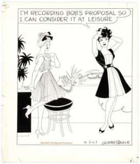 Gladys Parker Mopsy Daily Single-Panel Comic Strip Original Art dated 4-3-63 (Bell-McClure Syndicate, 1963)... | Heritage