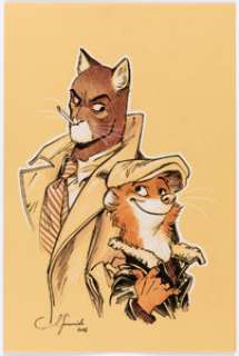 Juanjo Guarnido - Blacksad and Weekly Illustration Original Art (2016).... | Heritage