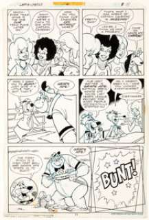Jack Manning and Scott Shaw Laff-A-Lympics #4 Story Page 11 Original Art (Marvel, 1978). Grape Ape bats one -