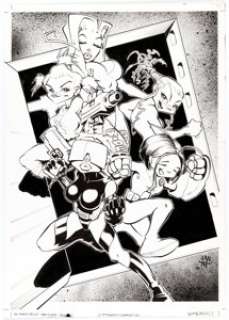 Jason Brashill 2000 AD #1062 "Space Girls" Splash Page 2 Original Art (Fleetway, 1997). The Space Girls -