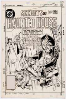 Rich Buckler and Dick Giordano Secrets Of Haunted House #40 Cover Original Art (DC, 1981). A little girl is -