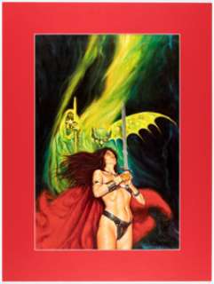 Maren (Mariano Perez Clemente) - Warrior Woman Painting Original Art.  One of the top-flight fantasy talents of - | Heritage