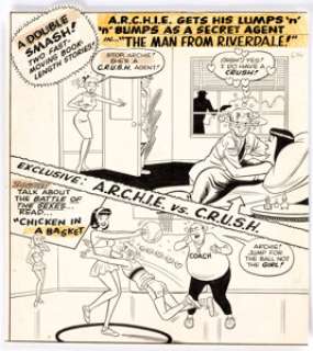 Bob White Life with Archie  #45 Cover "The Man From R.I.V.E.R.D.A.L.E." Original Art (Archie, 1966). - | Heritage