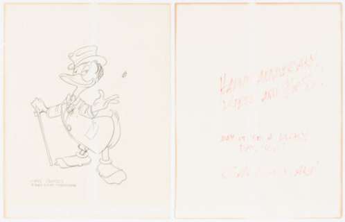 Carl Barks - Gladstone Gander Illustration Original Art (undated). Donald Duck’s cousin Gladstone Gander first - | Heritage